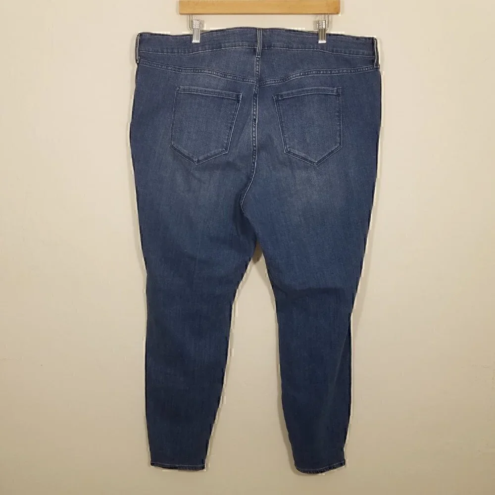NWT Old Navy High-Rise Super Skinny Stretch Jeans Blue Plus Size 22 - Picture 4 of 5